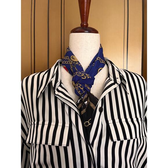 Vintage scarf with chain and jewelry print - Picture 4 of 6